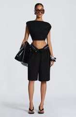 Ausra Bermuda Shorts - Black Shorts Babyboo Fashion Premium Exclusive Design