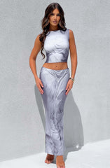 Charmayne Top - Grey Body Print Tops Babyboo Fashion Premium Exclusive Design