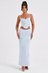 Dalary Maxi Skirt - Blue Skirt Babyboo Fashion Premium Exclusive Design