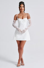 Dalary Mini Dress - Ivory Dress Babyboo Fashion Premium Exclusive Design
