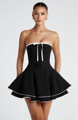 Juno Mini Dress - Black/White Dress Babyboo Fashion Premium Exclusive Design