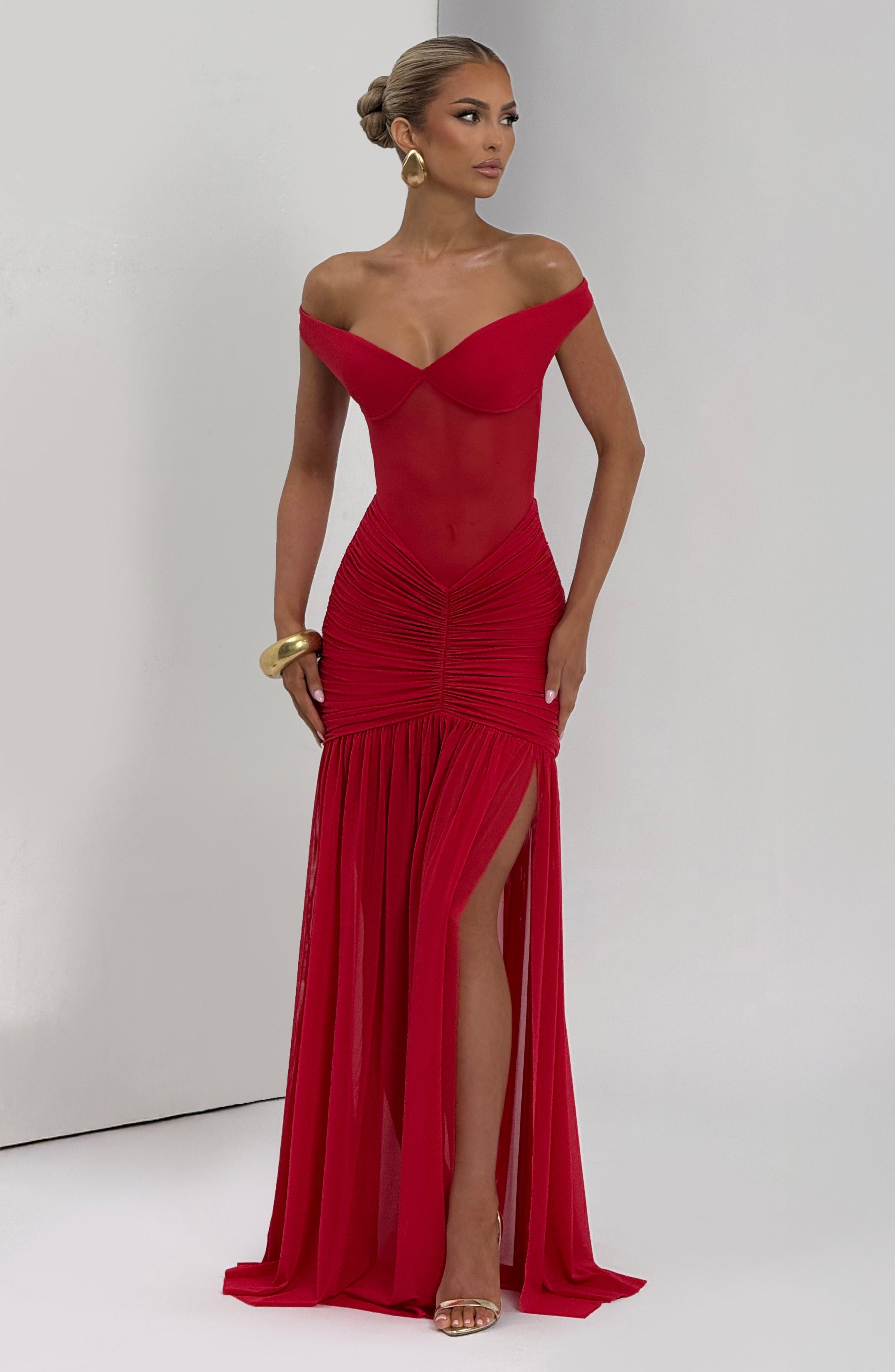 Alaia Maxi Dress - Red Dress Babyboo Fashion Premium Exclusive Design