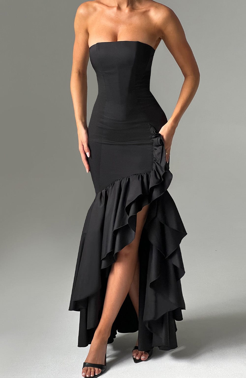 Angelina Maxi Dress - Black Dress Babyboo Fashion Premium Exclusive Design