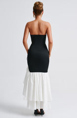 Angelina Maxi Dress - Black/White Dress Babyboo Fashion Premium Exclusive Design