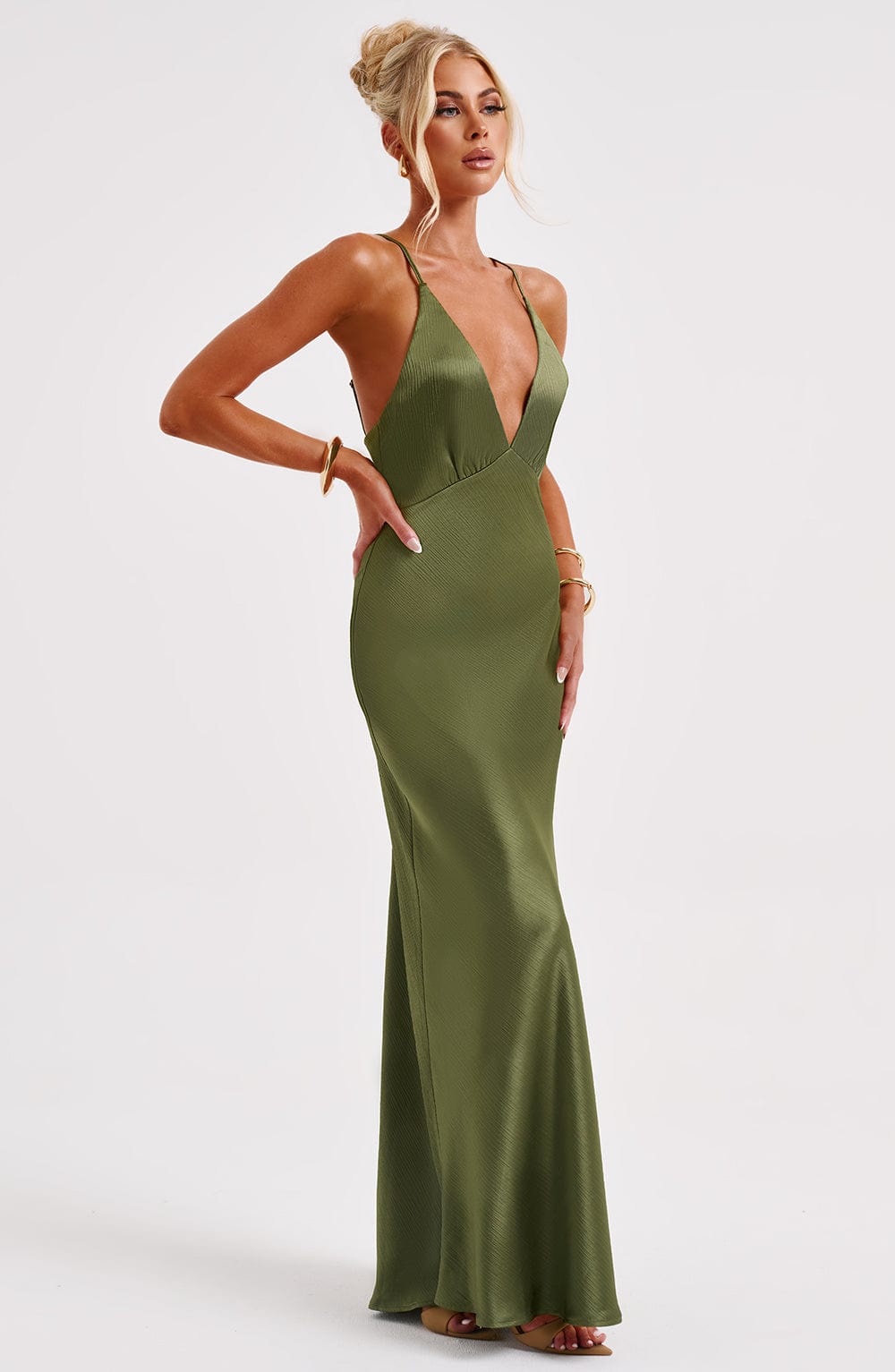 Anja Maxi Dress - Khaki Dress Babyboo Fashion Premium Exclusive Design