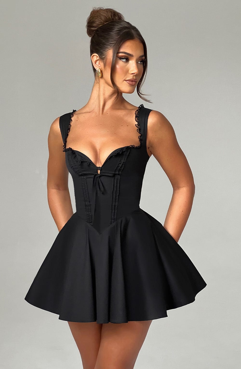 Antonella Mini Dress - Black Dress Babyboo Fashion Premium Exclusive Design