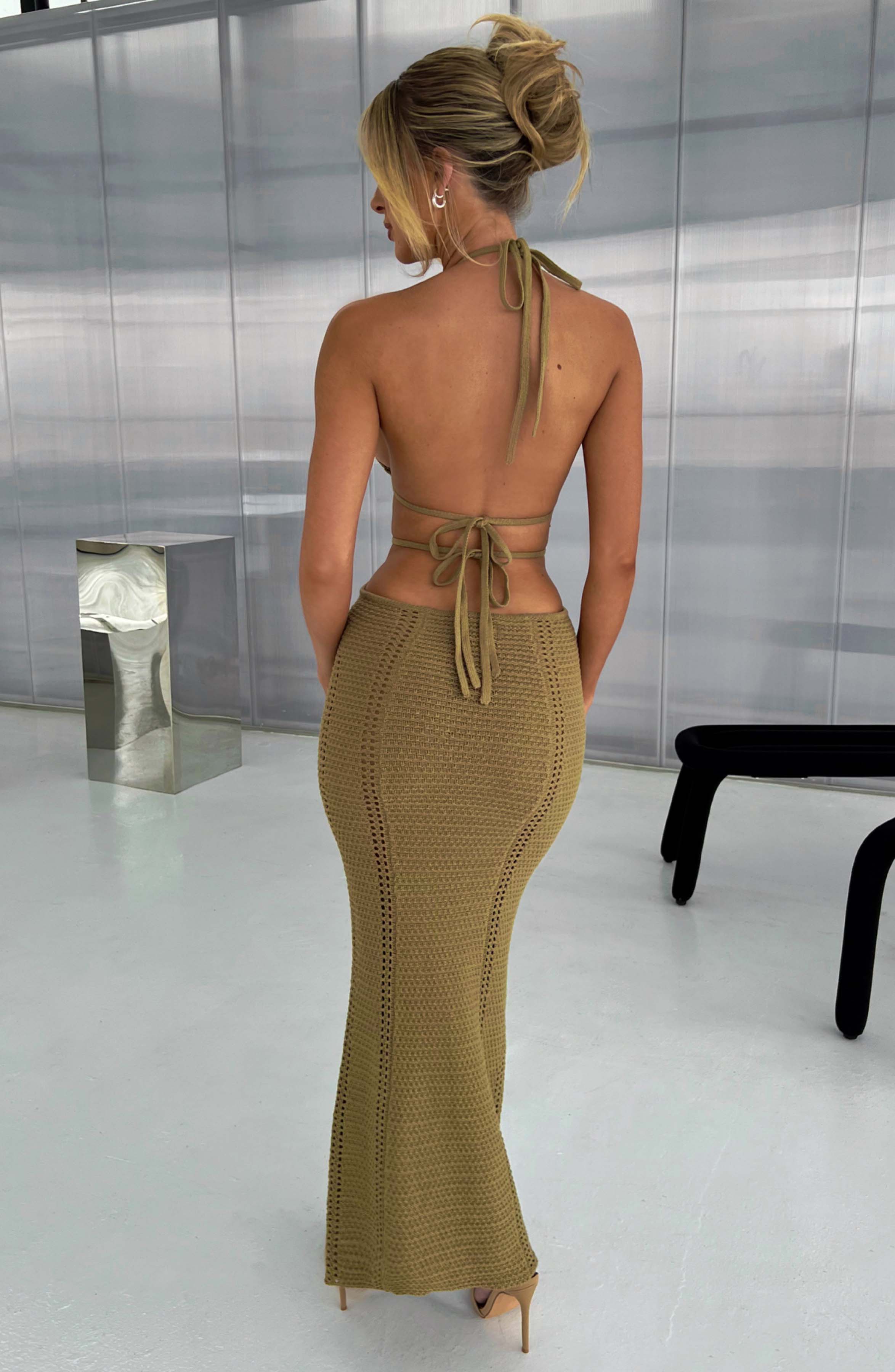 Arabella Maxi Dress - Khaki Dress Babyboo Fashion Premium Exclusive Design