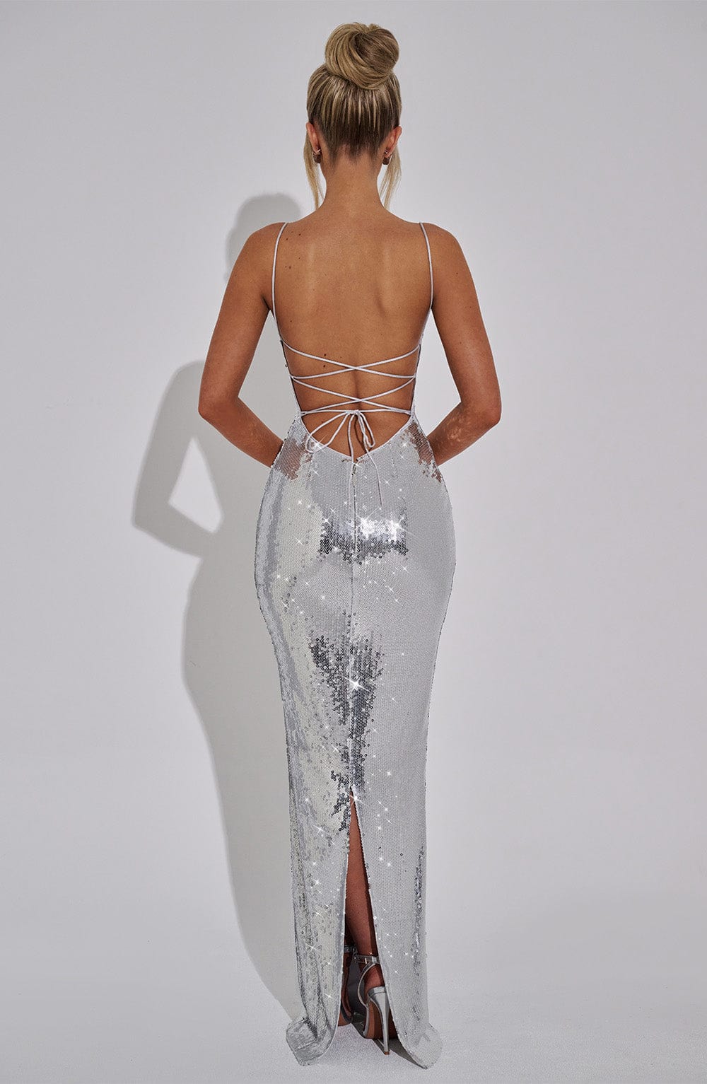Atari Maxi Dress - Silver Dress Babyboo Fashion Premium Exclusive Design