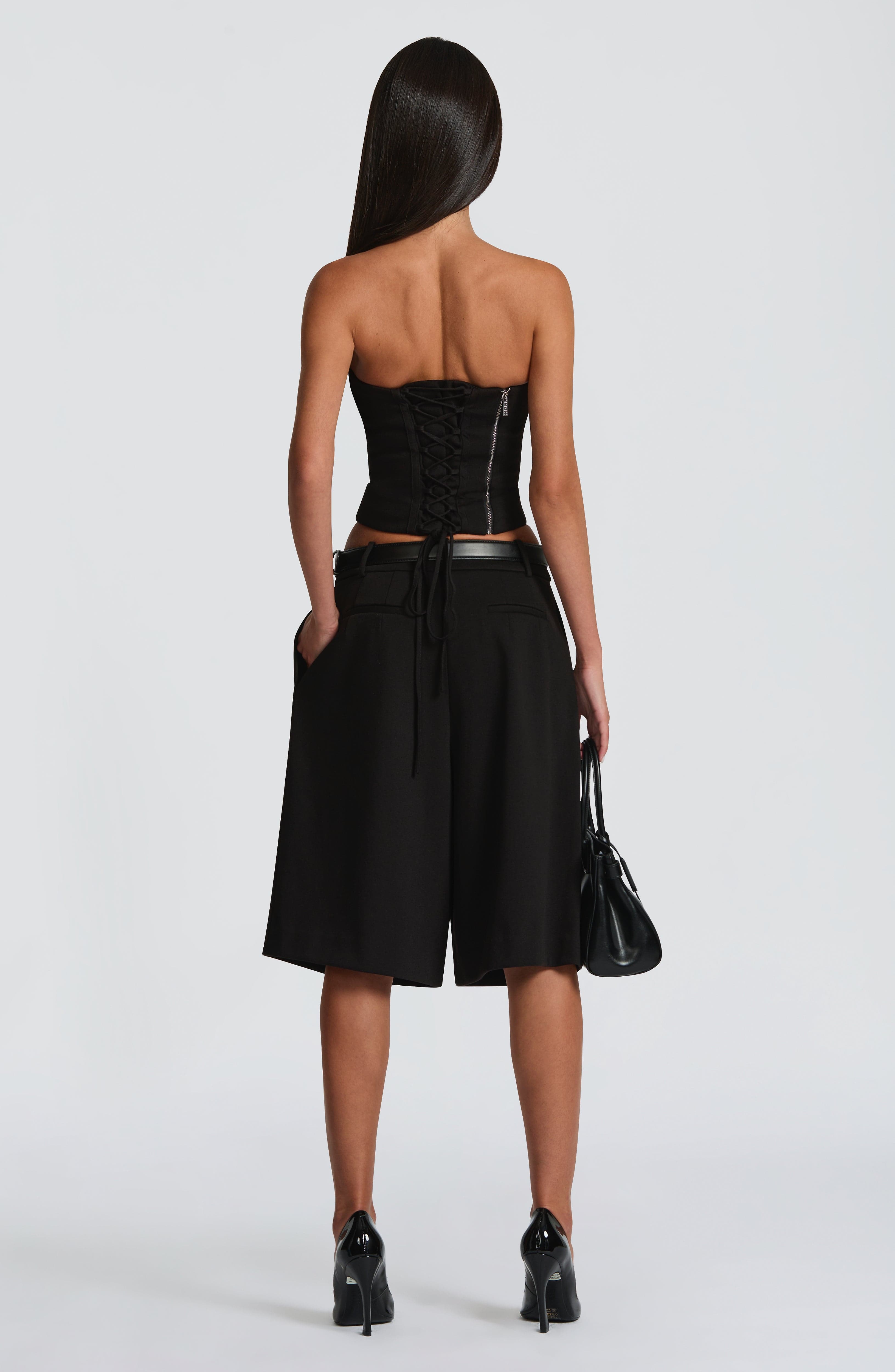 Ausra Bermuda Shorts - Black Shorts Babyboo Fashion Premium Exclusive Design