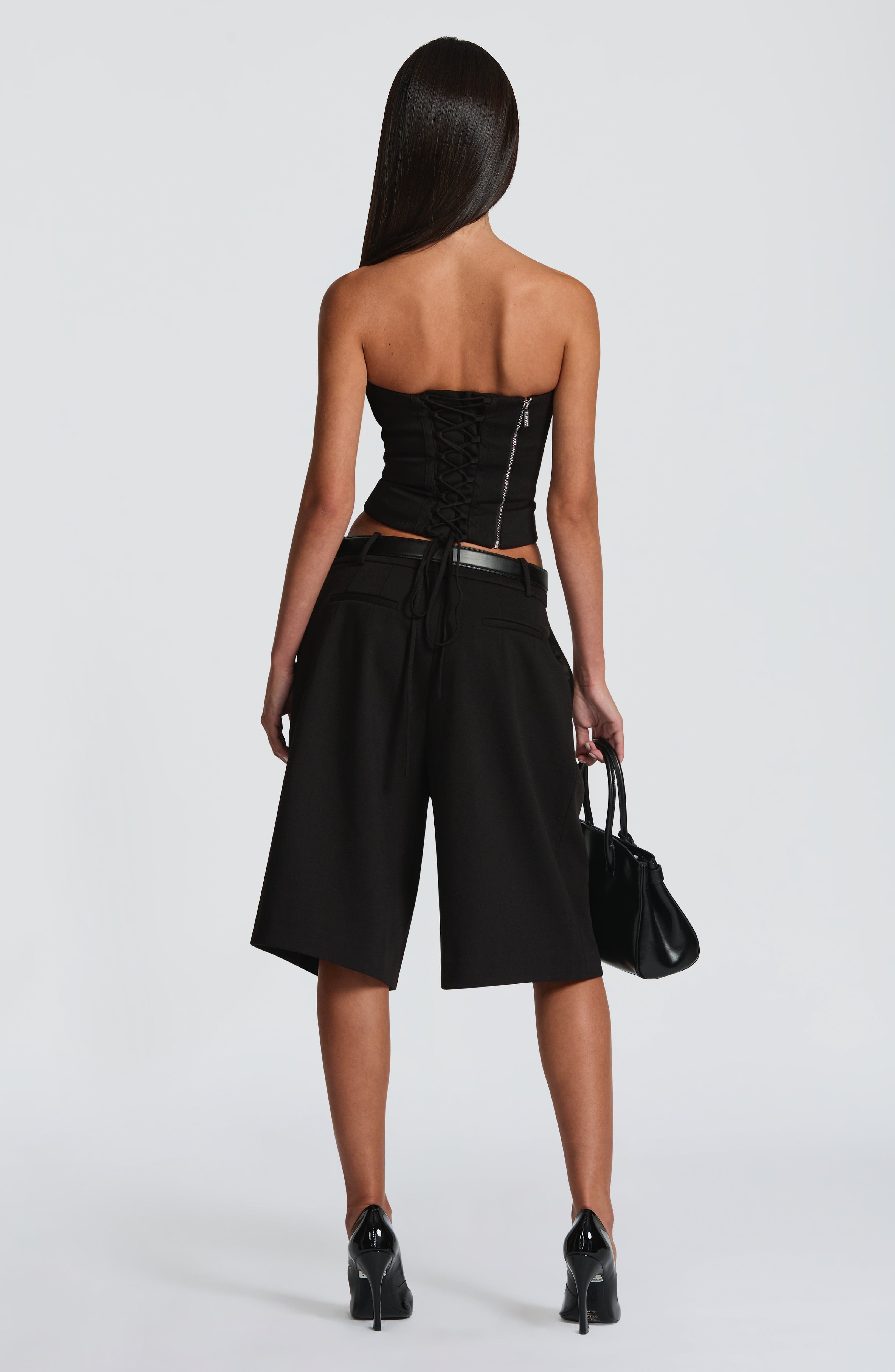 Ausra Bermuda Shorts - Black Shorts Babyboo Fashion Premium Exclusive Design