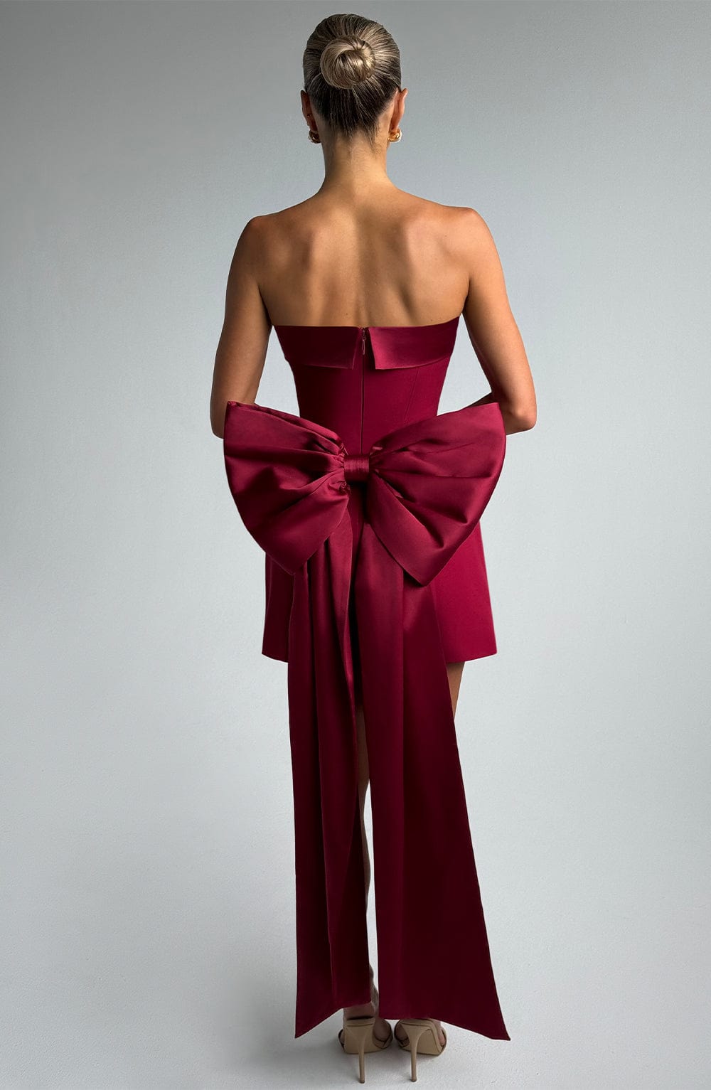 Barbara Mini Dress - Wine Dress Babyboo Fashion Premium Exclusive Design