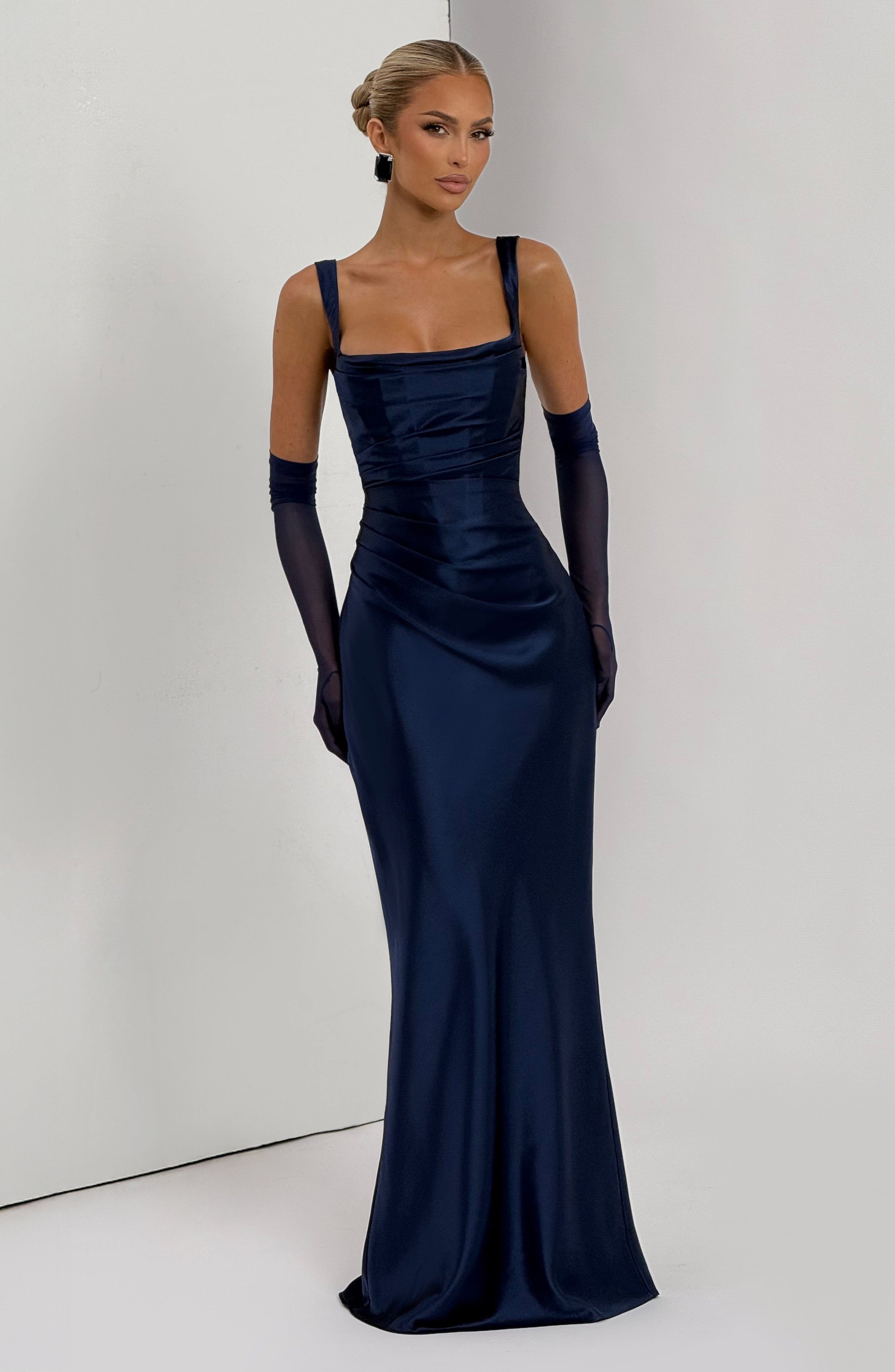 Calanthe Maxi Dress - Navy Dress Babyboo Fashion Premium Exclusive Design