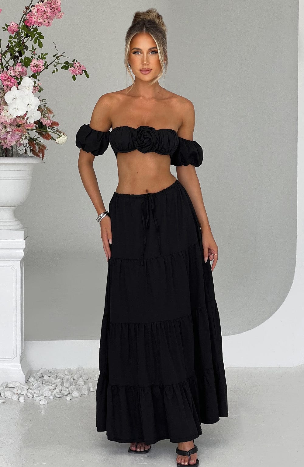 Carmen Top - Black Shirts & Tops Babyboo Fashion Premium Exclusive Design