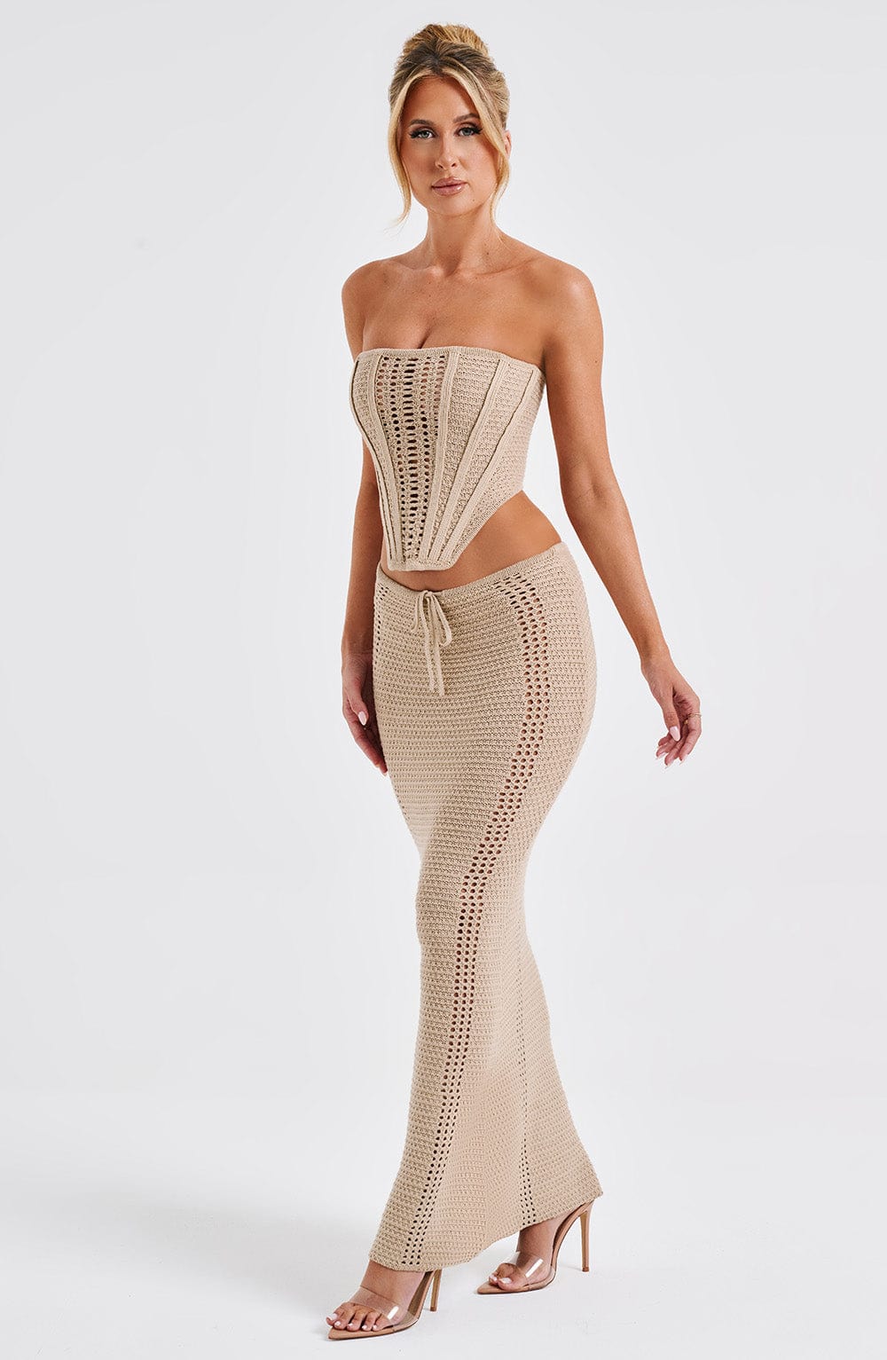 Chayenne Maxi Skirt - Beige Skirt Babyboo Fashion Premium Exclusive Design