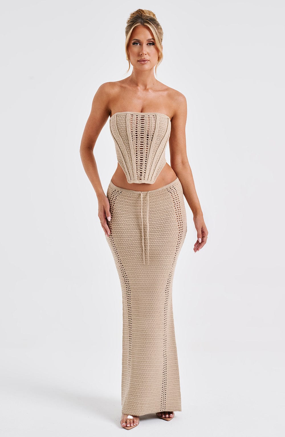Chayenne Maxi Skirt - Beige Skirt Babyboo Fashion Premium Exclusive Design