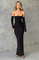 Daphne Maxi Dress - Jet Black Dress Babyboo Fashion Premium Exclusive Design