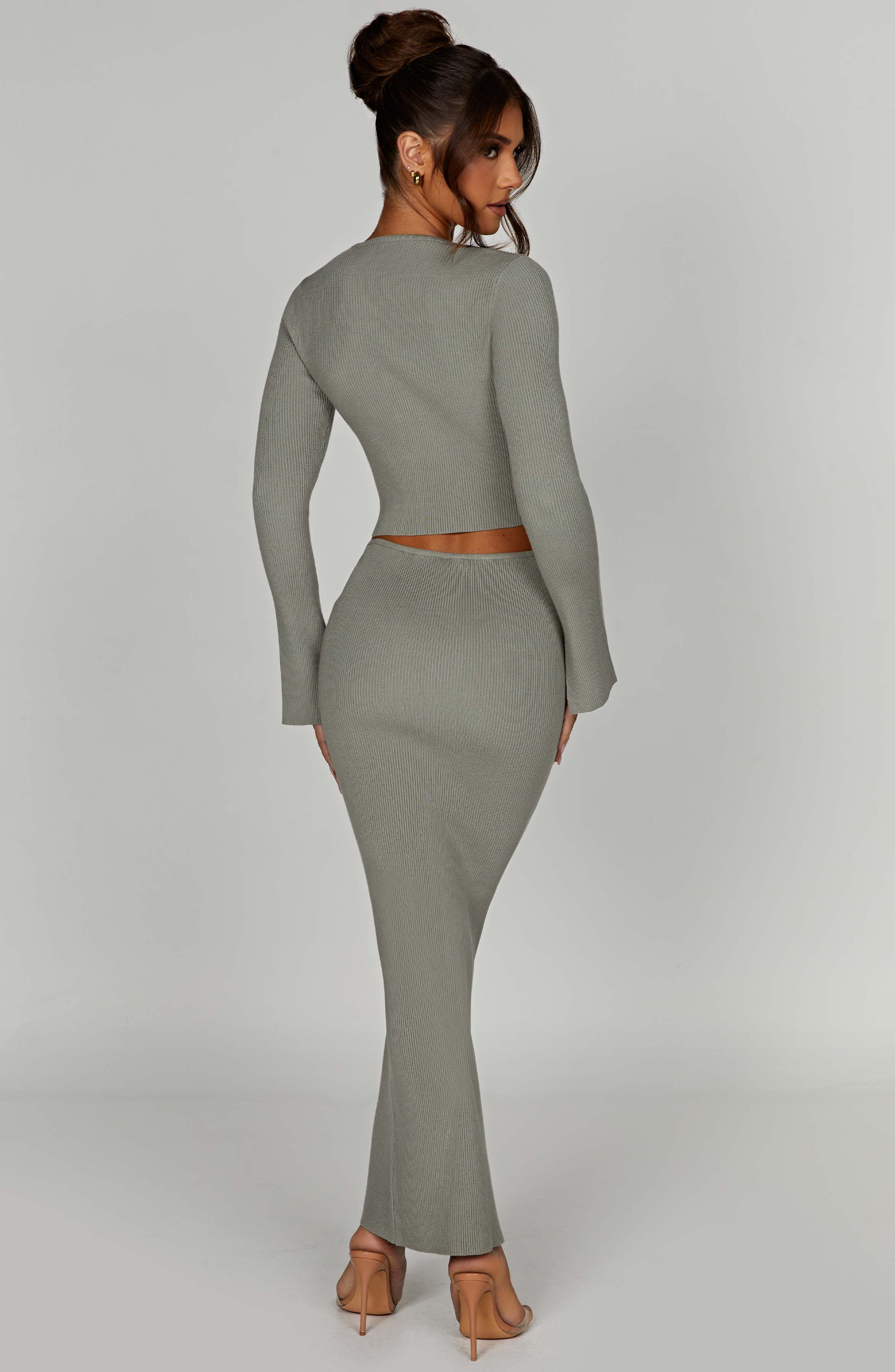 Elia Maxi Skirt - Khaki Skirt Babyboo Fashion Premium Exclusive Design