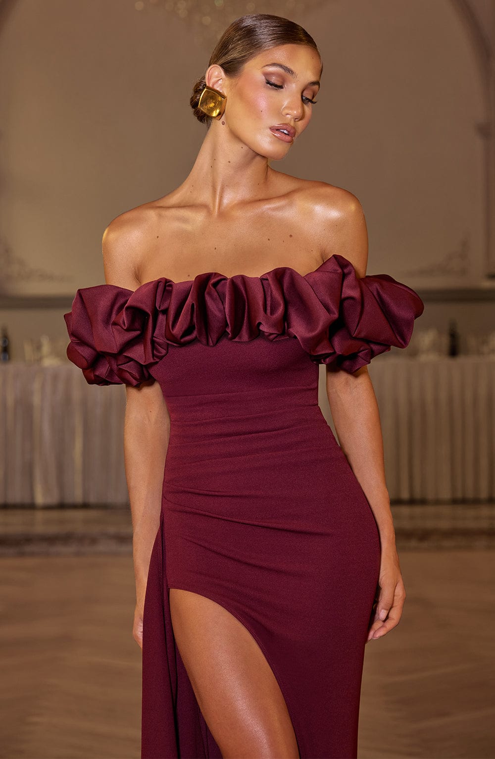 Elsie Maxi Dress - Cherry Lacquer Dress Babyboo Fashion Premium Exclusive Design