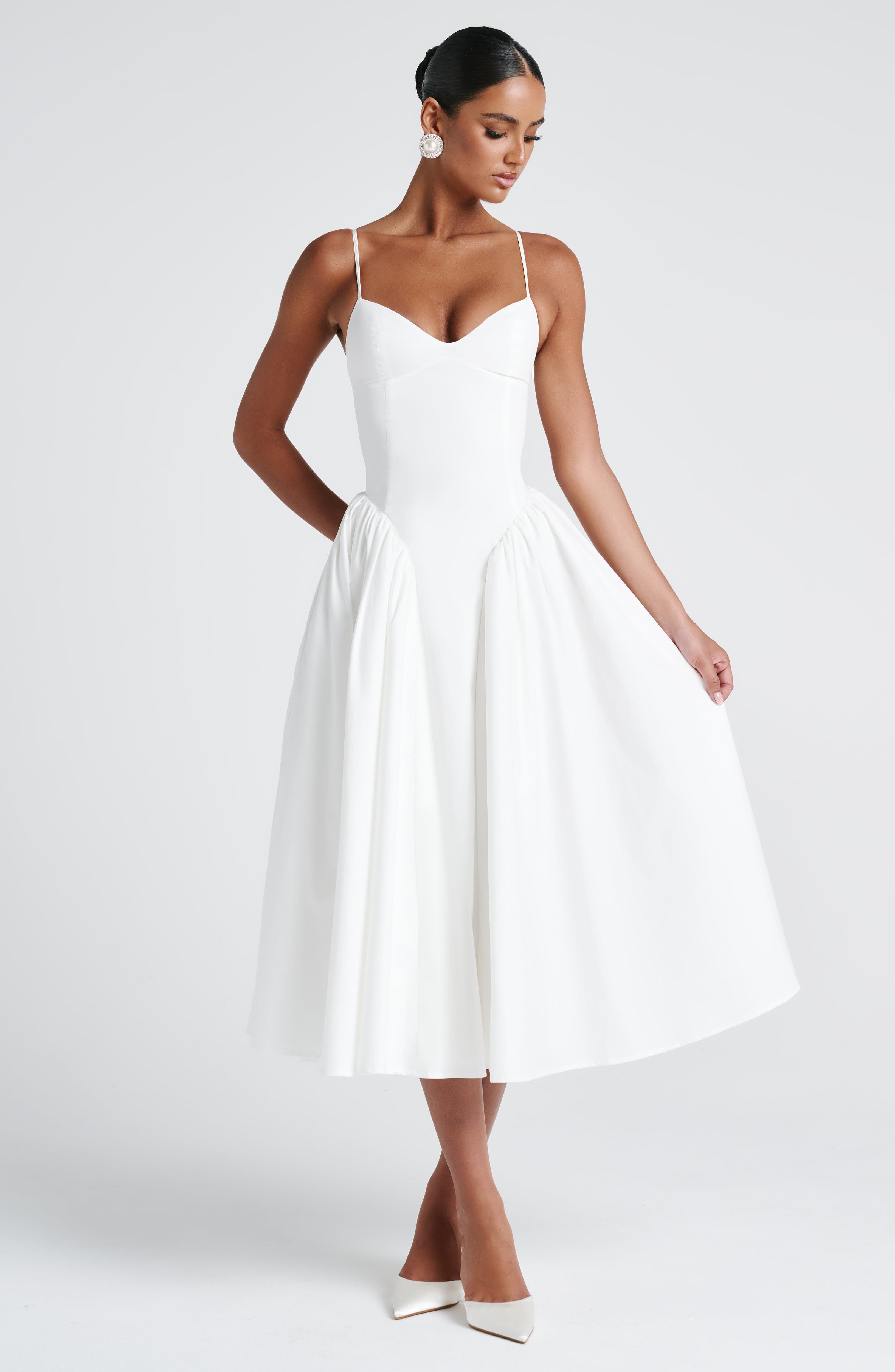Emerson Midi Dress - Ivory Dress Babyboo Fashion Premium Exclusive Design