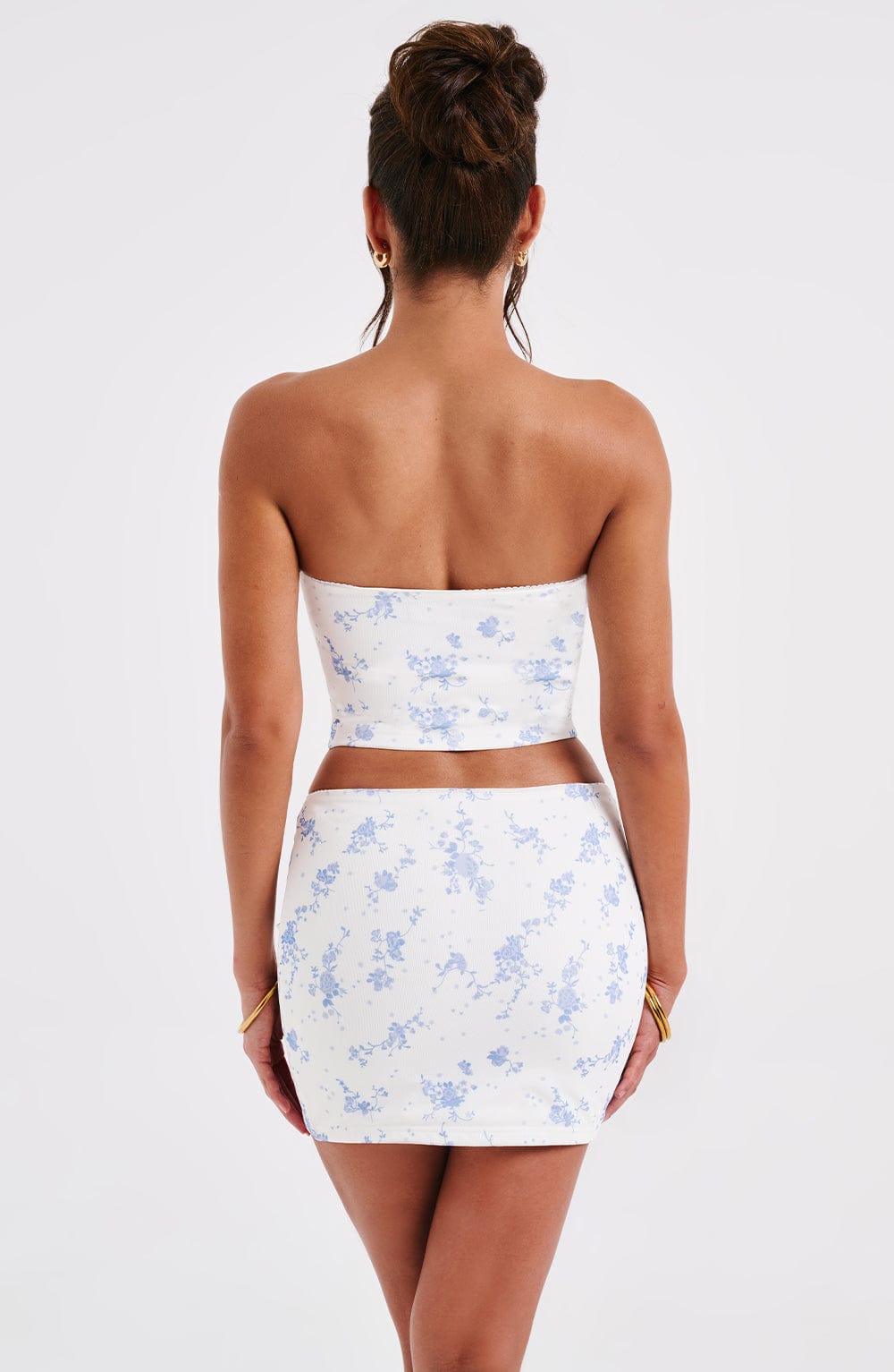 Esmeralda Top - Blue Ditsy Print Tops Babyboo Fashion Premium Exclusive Design