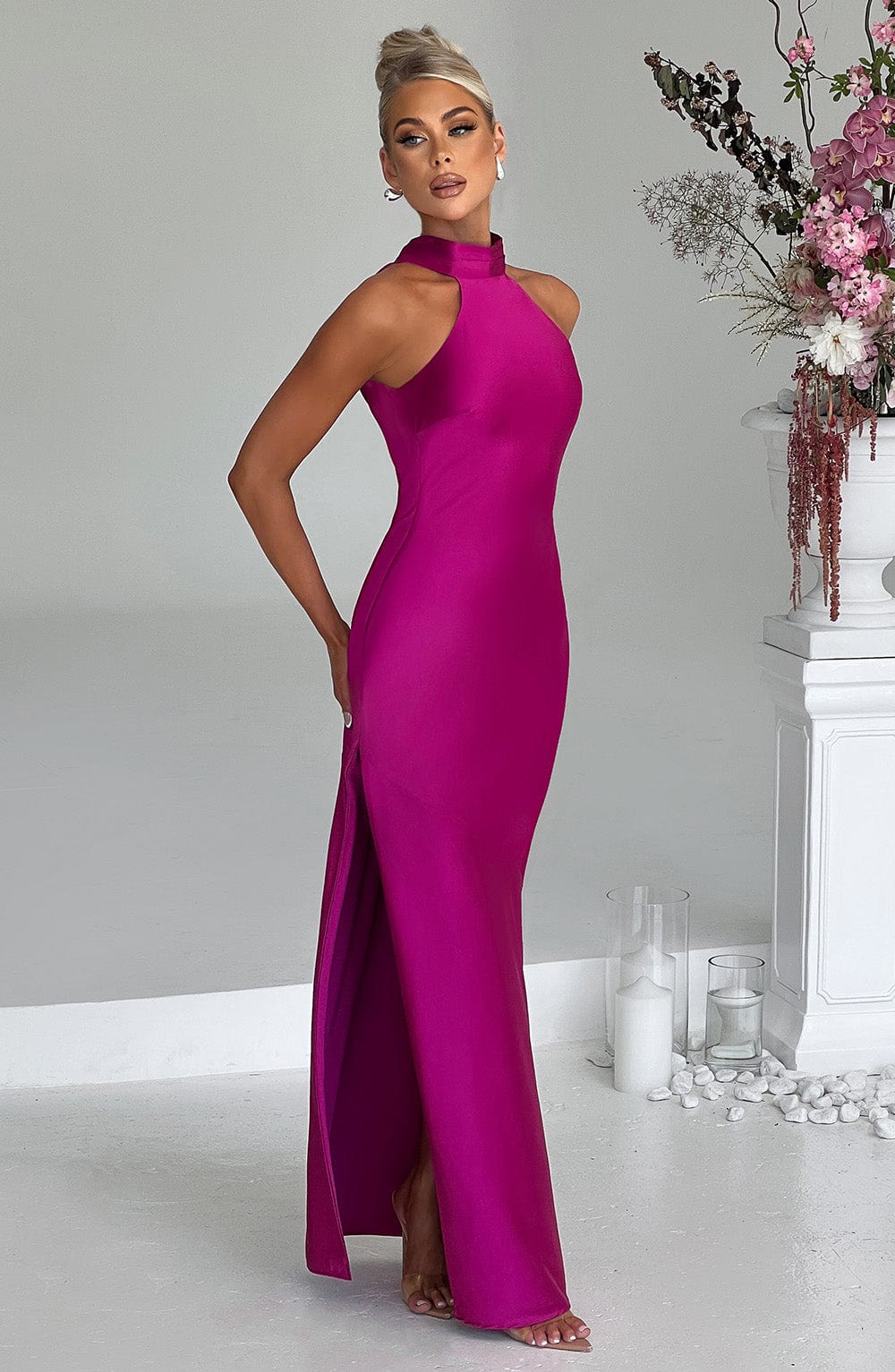 Etta Maxi Dress - Hot Pink Dress Babyboo Fashion Premium Exclusive Design