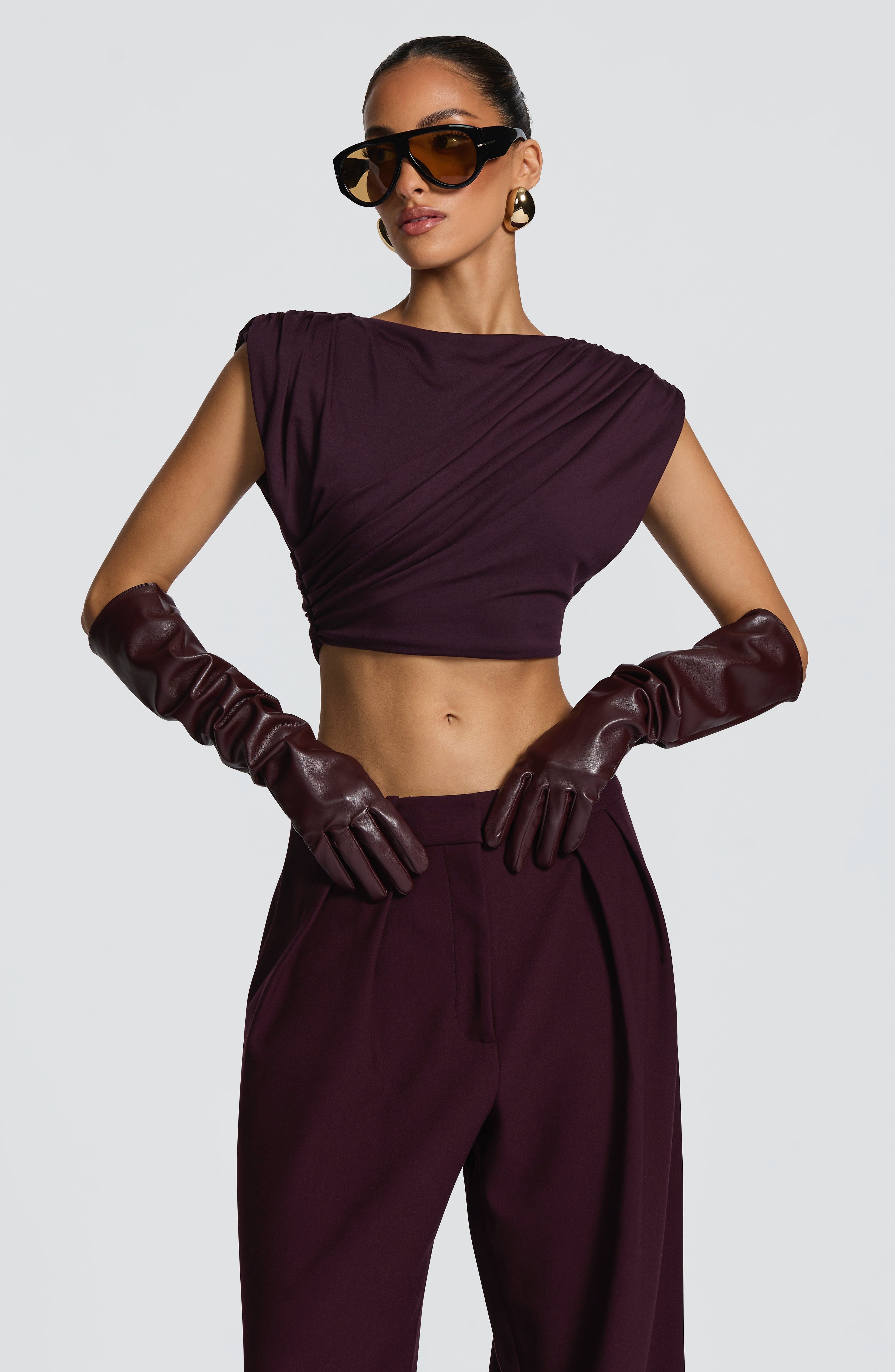 Frankie Gloves - Plum Accessories Babyboo Fashion Premium Exclusive Design