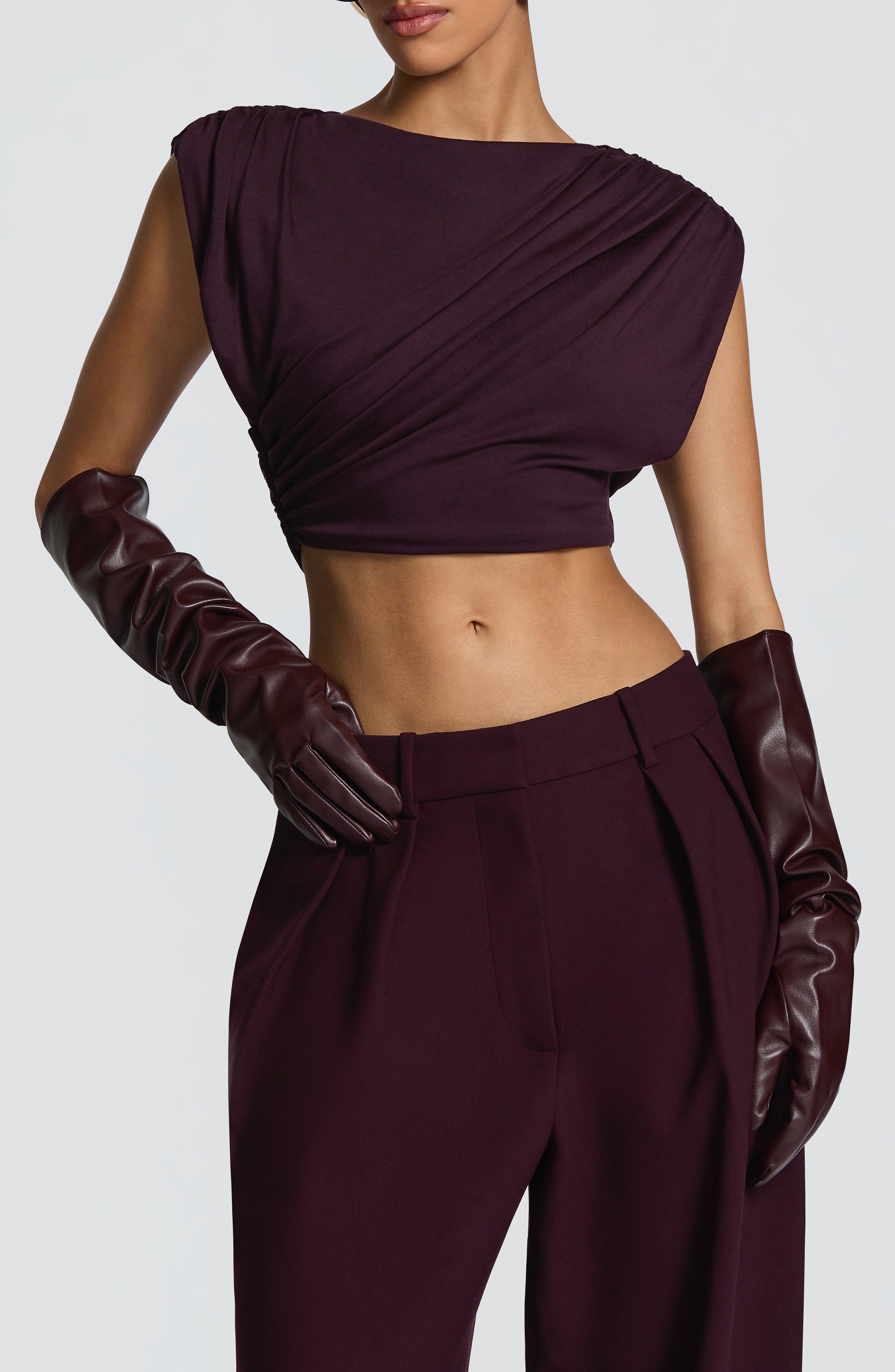 Frankie Gloves - Plum Accessories Babyboo Fashion Premium Exclusive Design