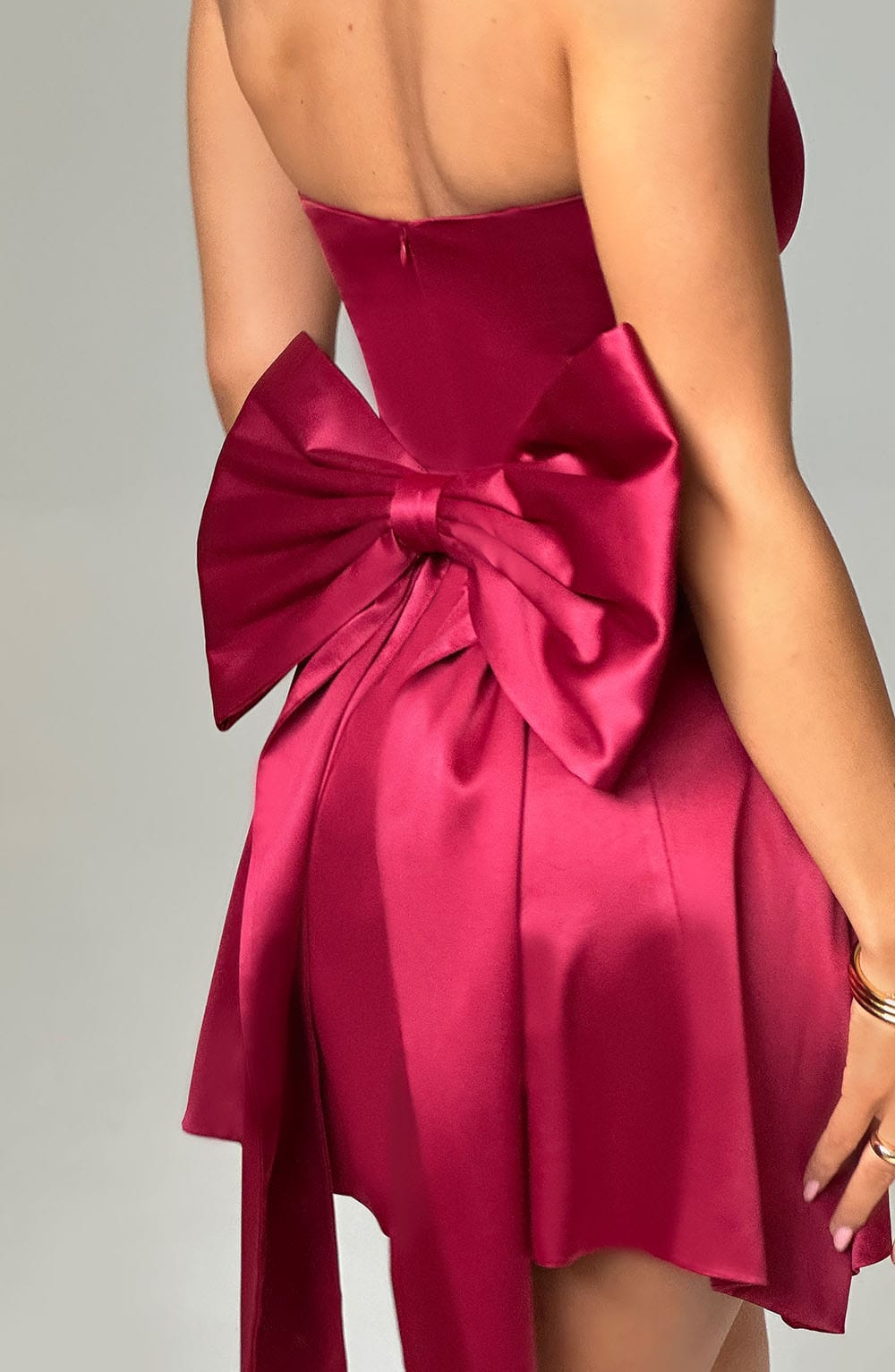 Freja Mini Dress - Burgundy Dress Babyboo Fashion Premium Exclusive Design